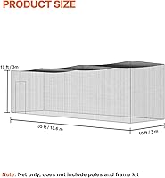 Vista 6 de VEVOR Jaula de bateo de béisbol, red profesional de entrenamiento de bateo de béisbol de sóftbol, resistente, resistente, cerrada, de polietileno