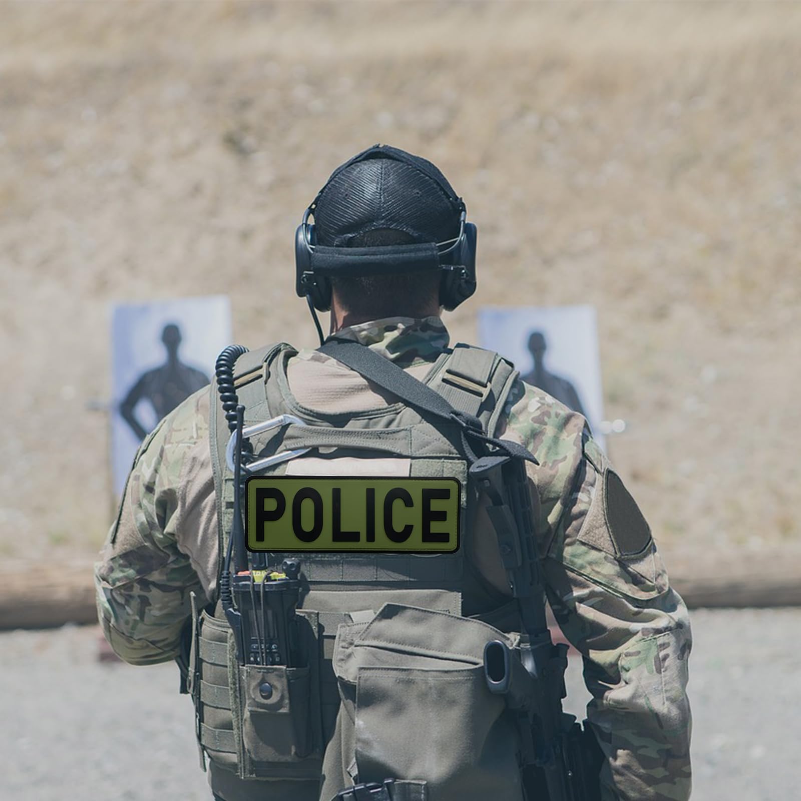 UuKen Patch Réfléchissant Sheriff K9 21,6 X 7,6 Cm Avec Crochet Et