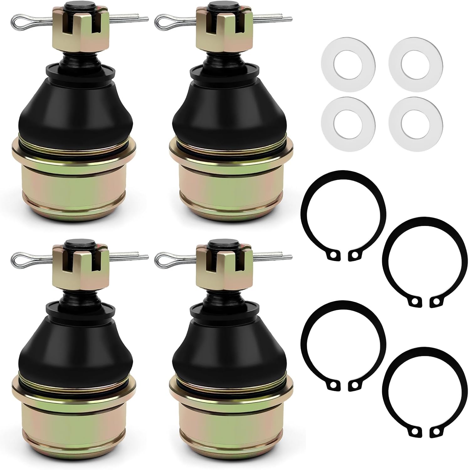 4 PCS Upper Lower Ball Joint Kit For Honda Honda TRX 420 2014-2017 Foreman TRX 450 1998-2004 Foreman Rubicon TRX 500 2001-2017 Rincon TRX 650 2003-2005 4X4 51355-HN0-A00 51355-HN0-A01 51375-HP5-601