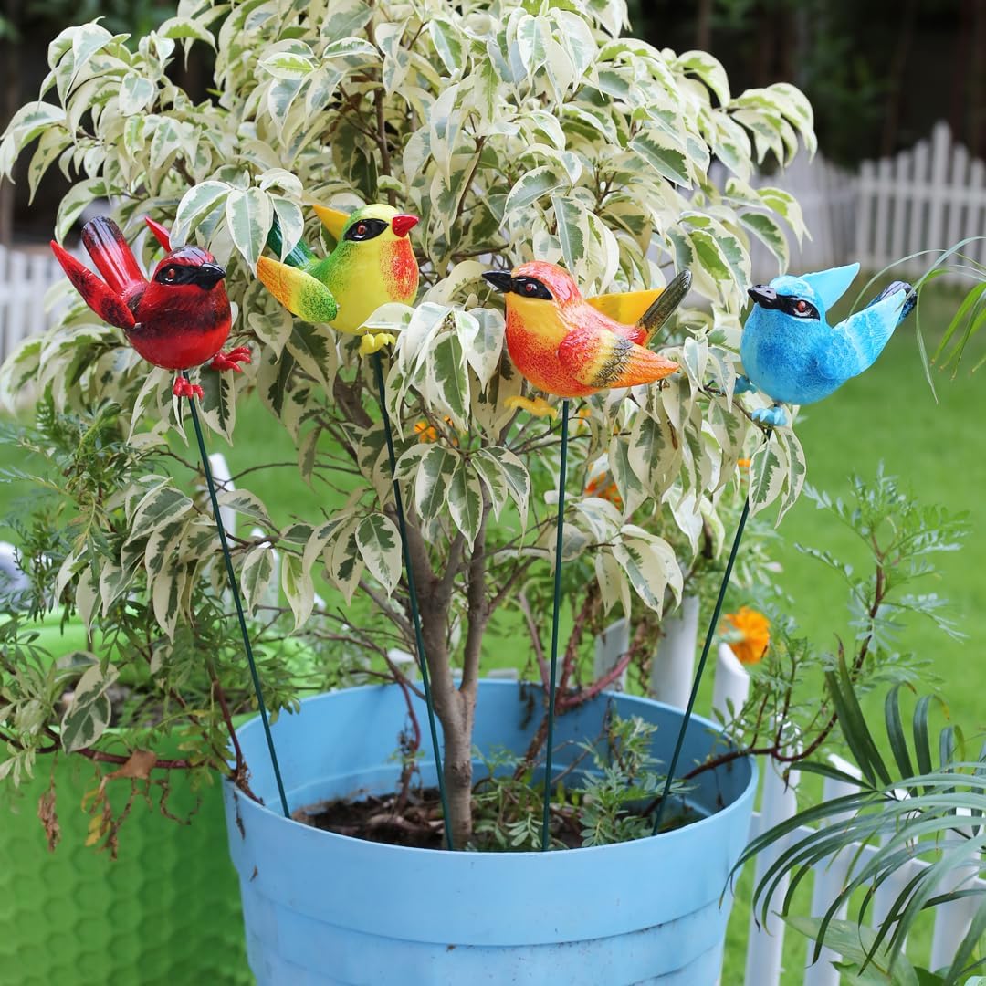 Wonderland ( Set of 4 Garden Sticks with Bird Ornaments (B0893W34PY) Amazon Price History, Amazon Price Tracker