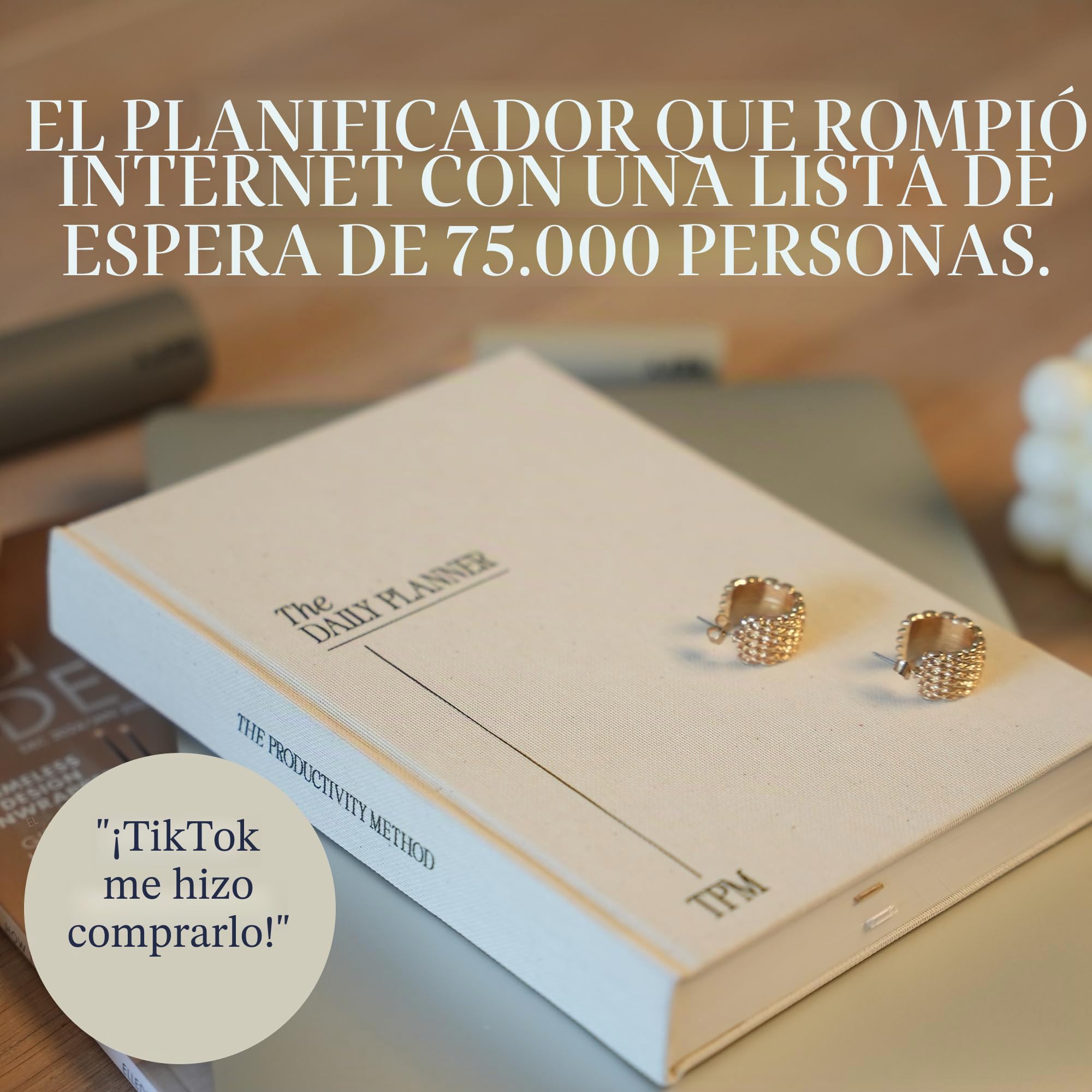 Planificador de productividad de tapa dura - Planificador diario para la organización, gestión del tiempo y productividad | Planificador A5 sin fecha que utiliza el método viral de Grace Beverley |