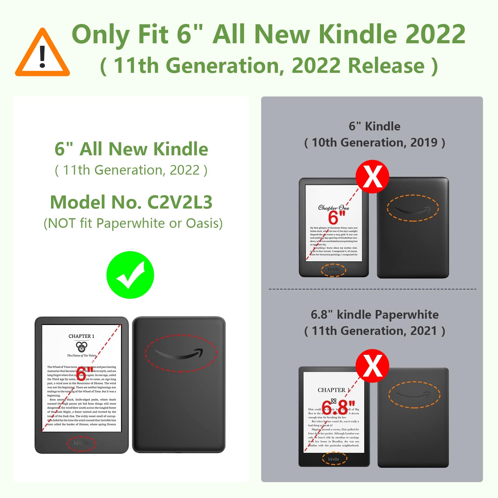 Amazon.co.jp: 6インチ Kindle Paperwhite ケース 2022年発売第11世代