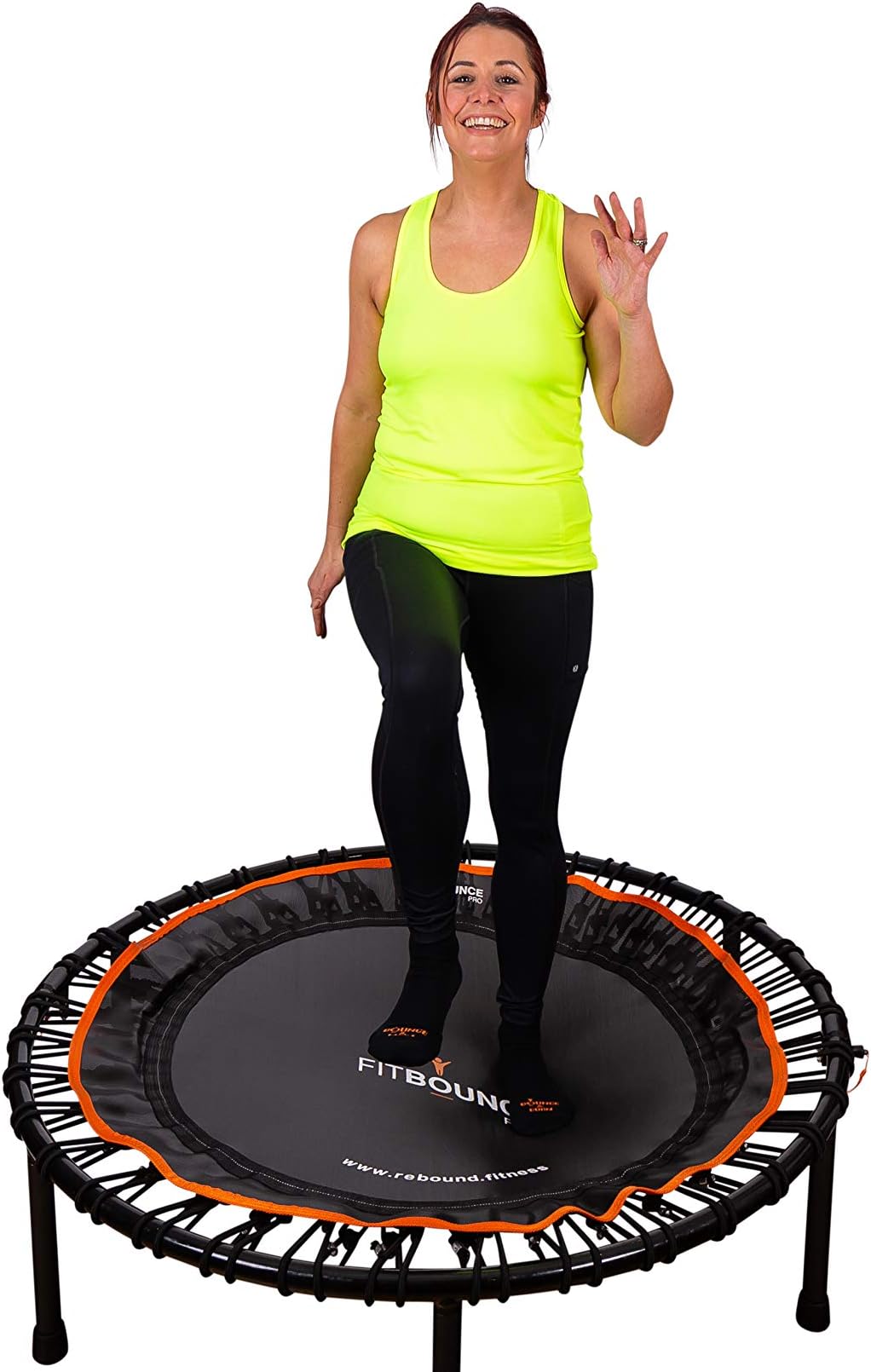 MXL MaXimus Life FIT BOUNCE PRO XL Bungee Rebounder,Half Folding Silent&Orthopaedic Quality Indoor Mini Trampoline for Adults&Kids,Exercise DVD,X Large Bounce Area Approved for Rebound&Physiotherapy  SportPlus | Fitness trampoline for home workout, with support bar (5-fold height adjustable), also with folding function, soft rubber rope suspension, very quiet