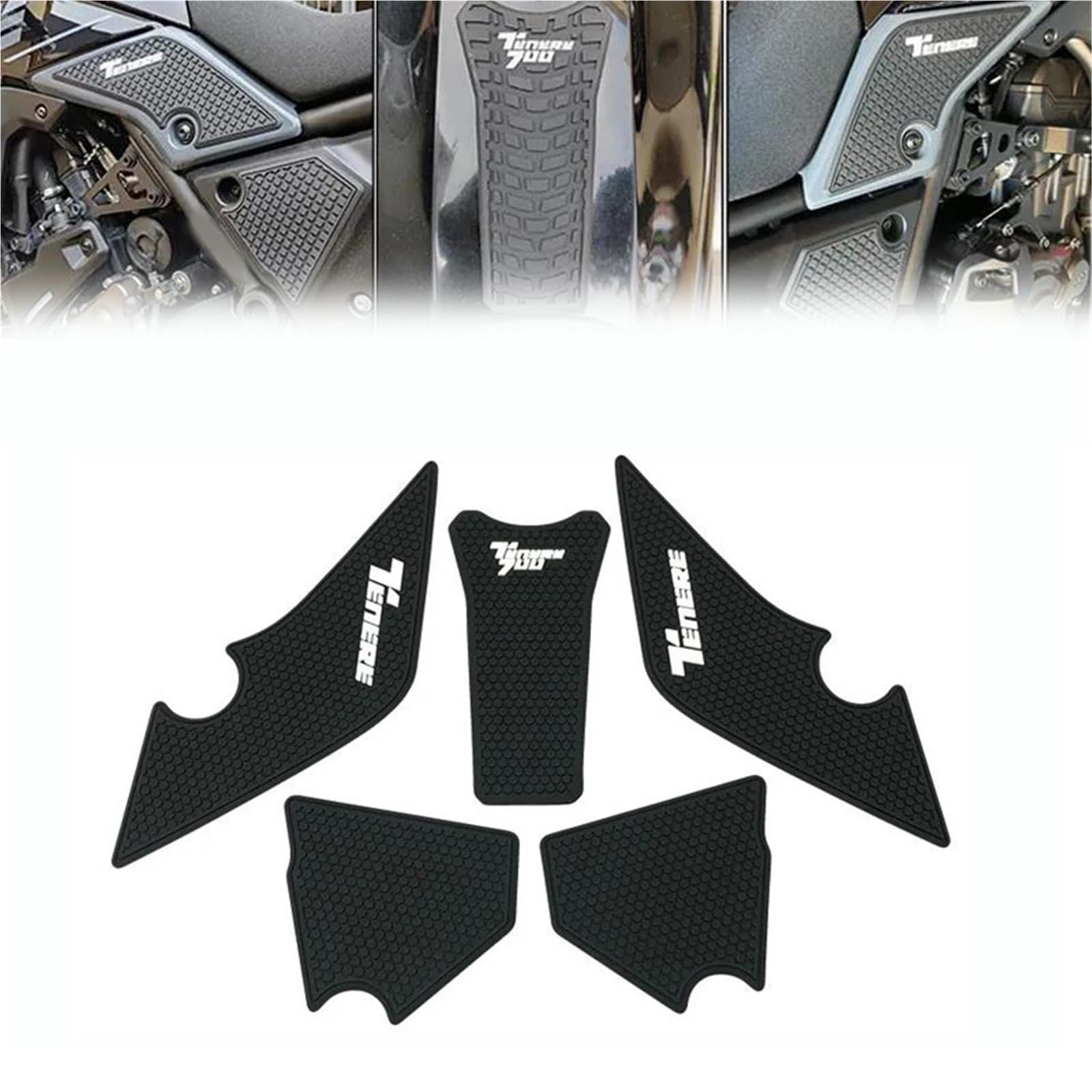 for Yamaha Tenere 700 Rally T700 XTZ 690 T Motorcycle Accessories Non-Slip Side Fuel Tank Stickers Pad