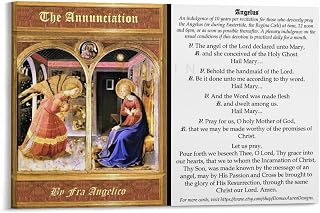 AKBJEDS Prayer Poster Angelus Prayer Catholic Prayer Poster 4 Canvas Painting Posters And Prints Wall Art for Living Room Bedroom Decor 24x16inch(60x40cm)