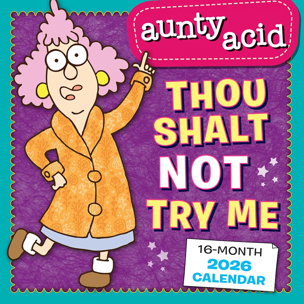Aunty Acid 2026 Wall Calendar, 16-Month Humor & Comic Calendar, 12" x 12"
