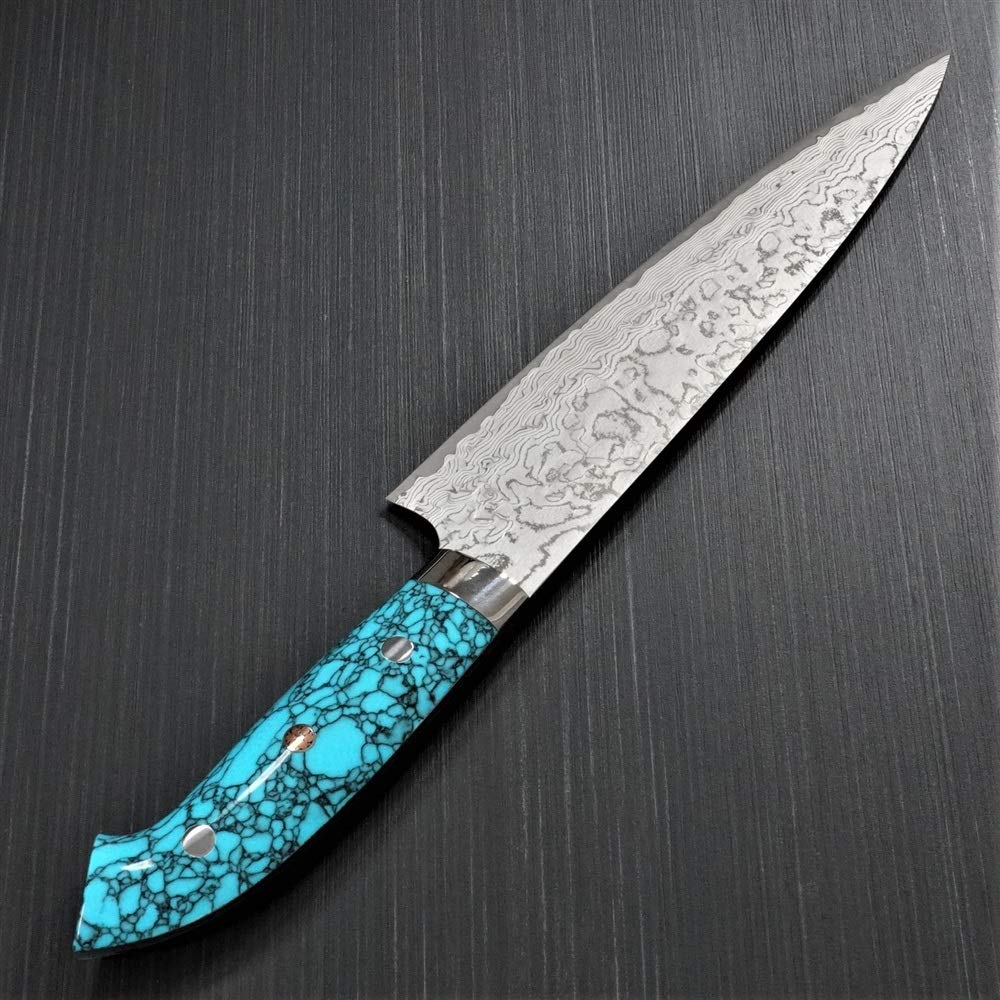 Amazon｜佐治武士 包丁 ダマスカス マット仕上げ 牛刀 210mm 粉末