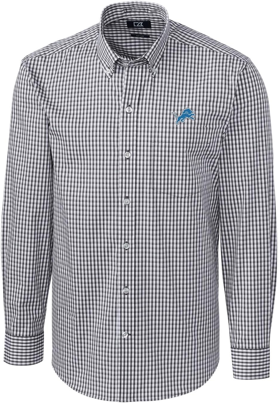 Cutter & Buck Men's NFL Big & Tall Stretch Gingham Long Sleeve Woven Button Down Shirt