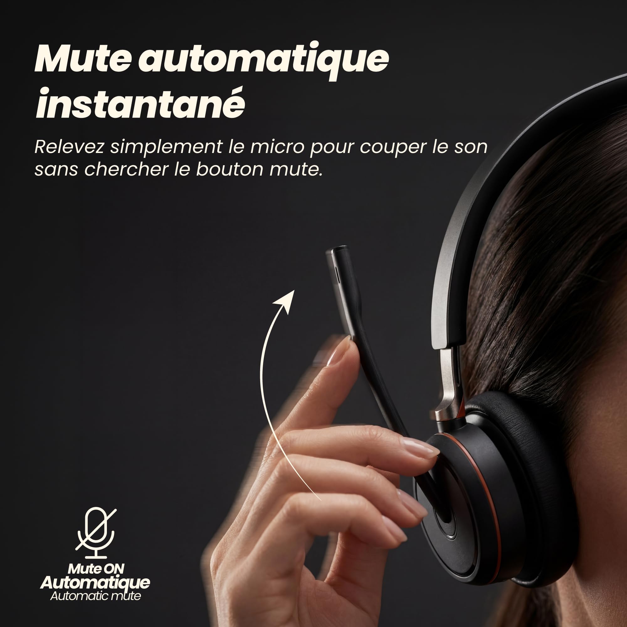 T'nB ACTIV400S - Micro Casque PC, Réduction de Bruit ENC | Optimisé Teams, USB-A et USB-C, Micro Intelligent, Busy Lights, Télécommande Rétroéclairée, Couleur Noire
