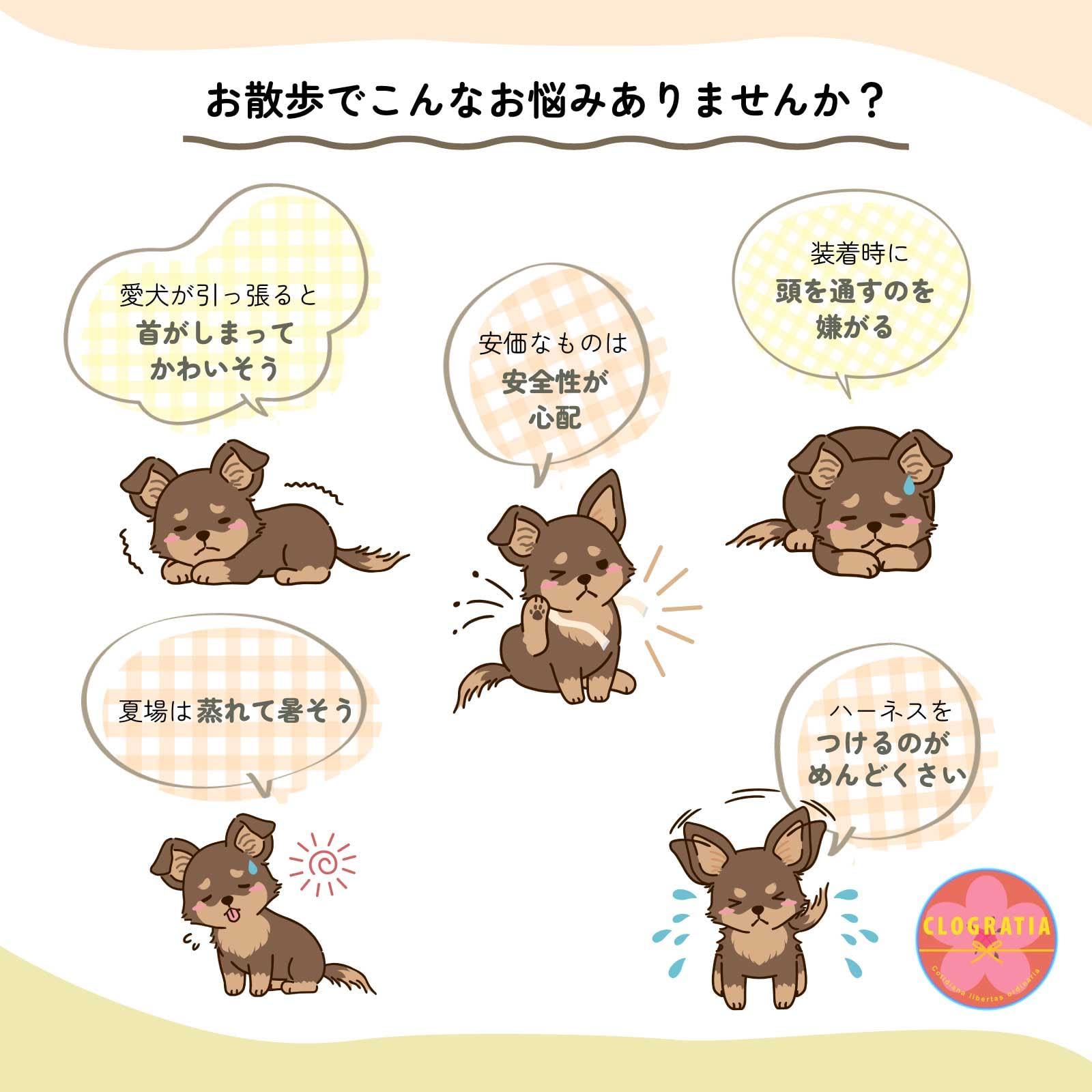 Amazon | CLOGRATIA チワワ ハーネス 小型犬・パピー用 ベスト型 星と