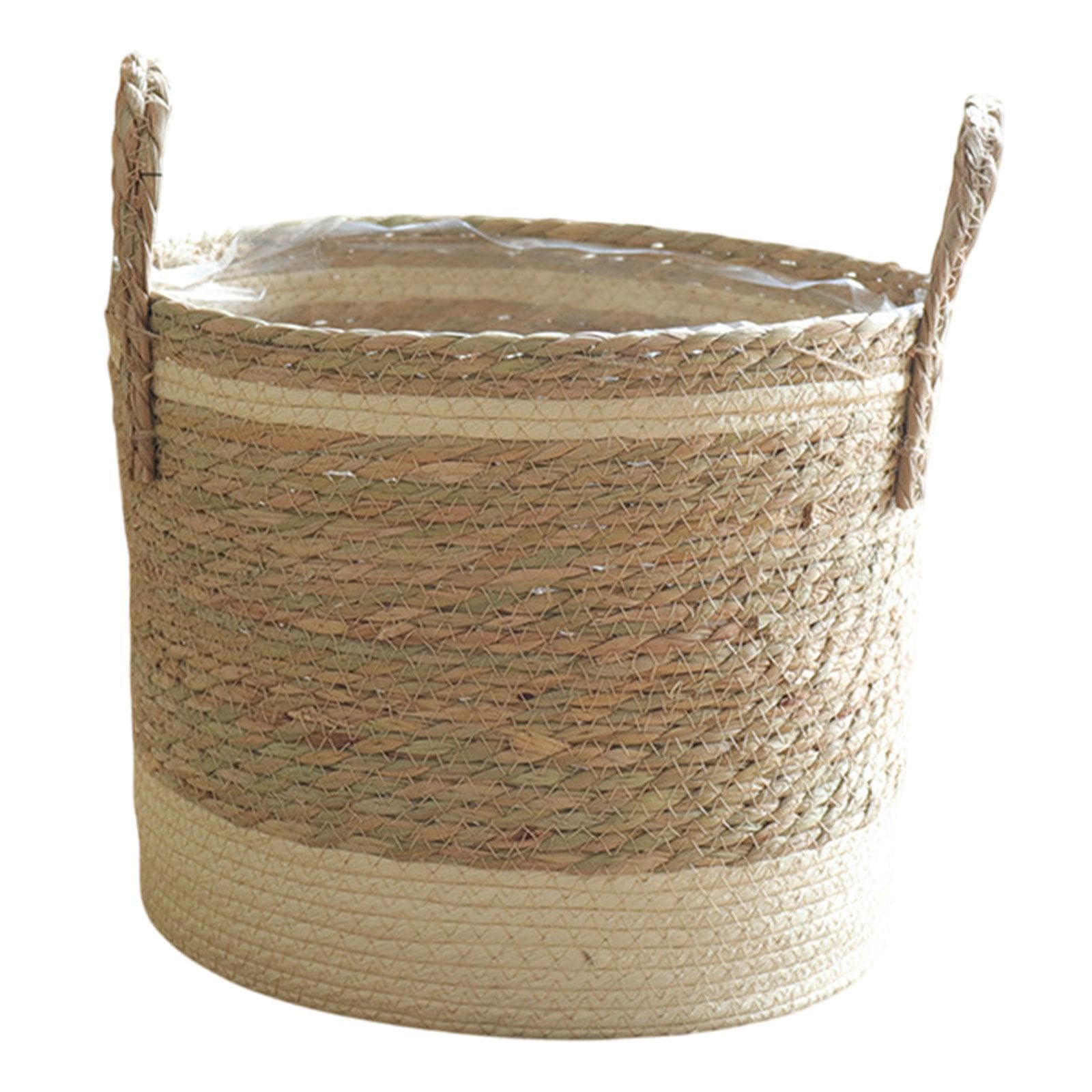 UJEAVETTE Woven Planter Basket Lightweight Planter Container for Outdoor Flower Garden Style B-image-7