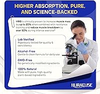 Vista 6 de Liposomal HMB 1500mg, Vitamina D3, Gotas Líquidas de Magnesio – Ultra Potente, Sabor a Frambuesa – 2 FL OZ (2.0 fl oz)