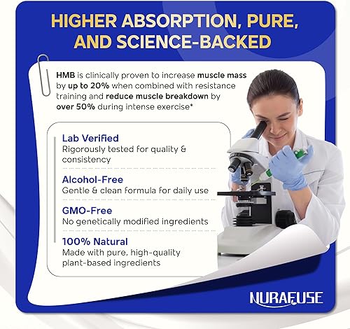 Miniatura 6 de Liposomal HMB 1500 mg, vitamina D3, gotas líquidas de magnesio  Ultra potente, sabor a frambuesa, fabricado en Estados Unidos y probado en