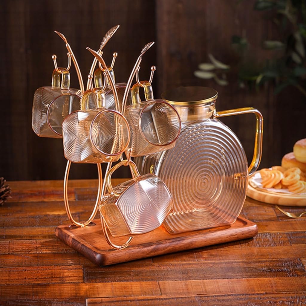 Space Saving Counter Mug Rack Space Efficient Mug Stand with 6 Hook Modern Kitchen and Living Room Cup Rack
