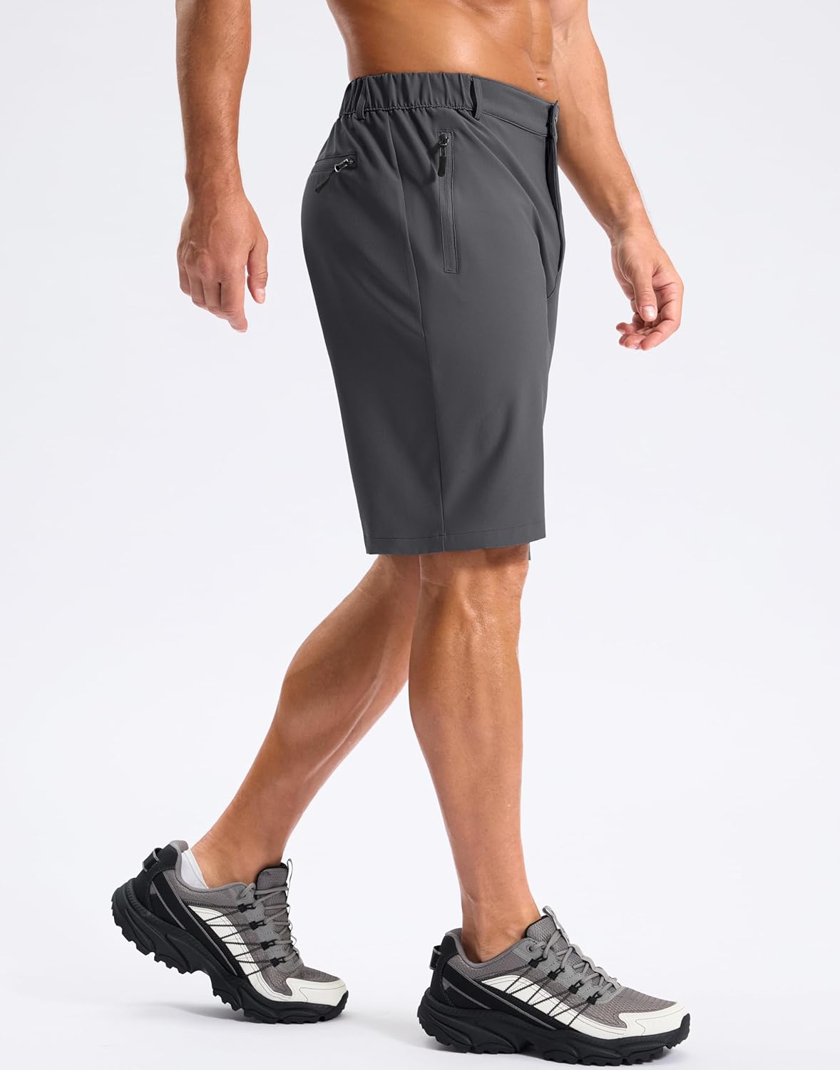 Pudolla Mens Hiking Shorts 5"/7"/9" Lightweight Quick Dry Casual Golf Shorts for Men Work Fishing with 3 Zipper Pockets - Image 2