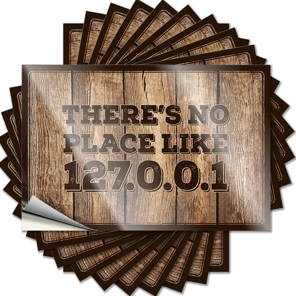 There's No Place Like 127.0.0.1 Personalized Glitter Home Decor Men - Funny Sticker Collection Removable Vinyl Decal(12X18CM)