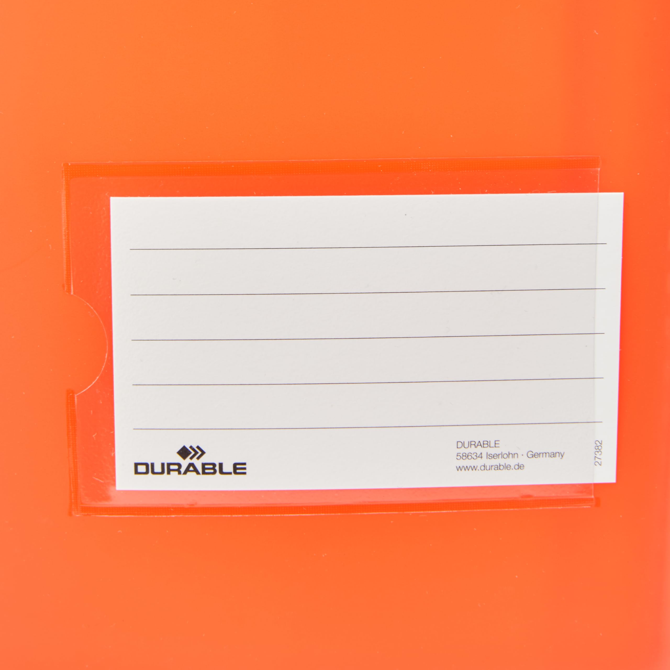 Durable 268003 - Cartellina ad aghi A4 traslucida, per archiviazione di buste a perforazione universale, rosso, confezione da 25 pezzi