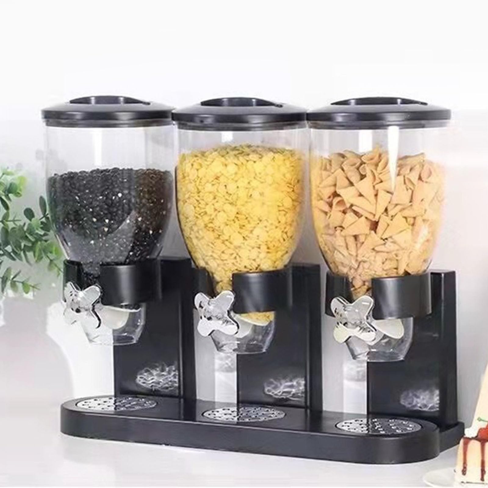 Distributore di cereali ad alta capacità da 2 litri, meccanismo di controllo triplo per un facile accesso agli snack e contenitore di stoccaggio