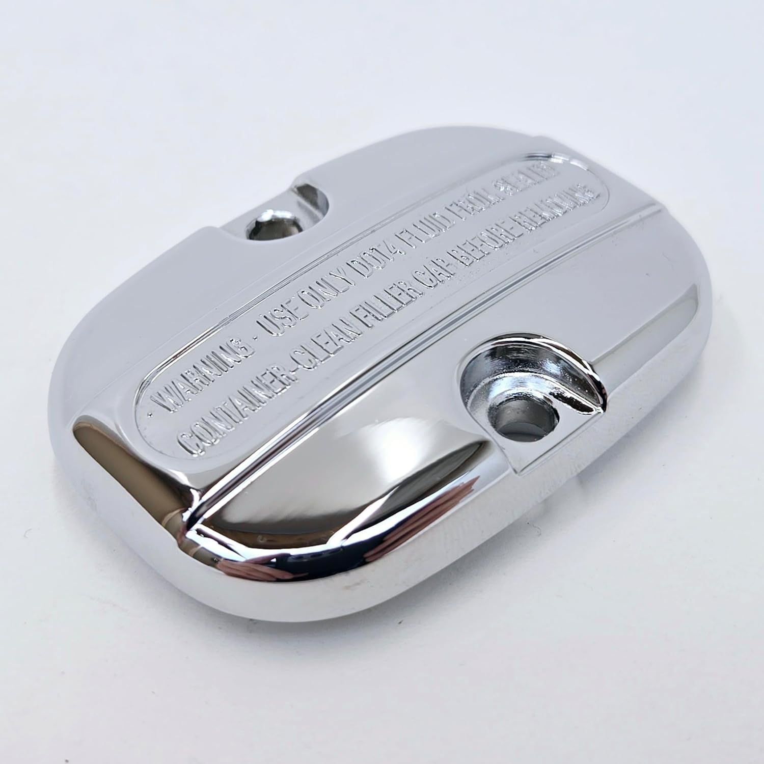 Replacement OE Style Chrome Rear Brake Master Cylinder Cover for ALL 2008-2025 Harley Touring Models Electra Glide FLHT, Road Glide FLTR, Road King FLHR & Street Glide FLHX - Replaces HD# 46463-08