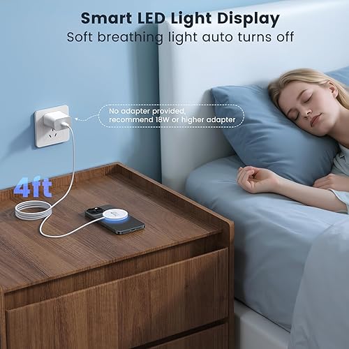 Miniatura 7 de Cargador inalámbrico magnético de 15 W, paquete de 2 cargadores rápidos para iPhone 17 Pro Max17 Pro16 Air171615141312 Series para AirPods Series