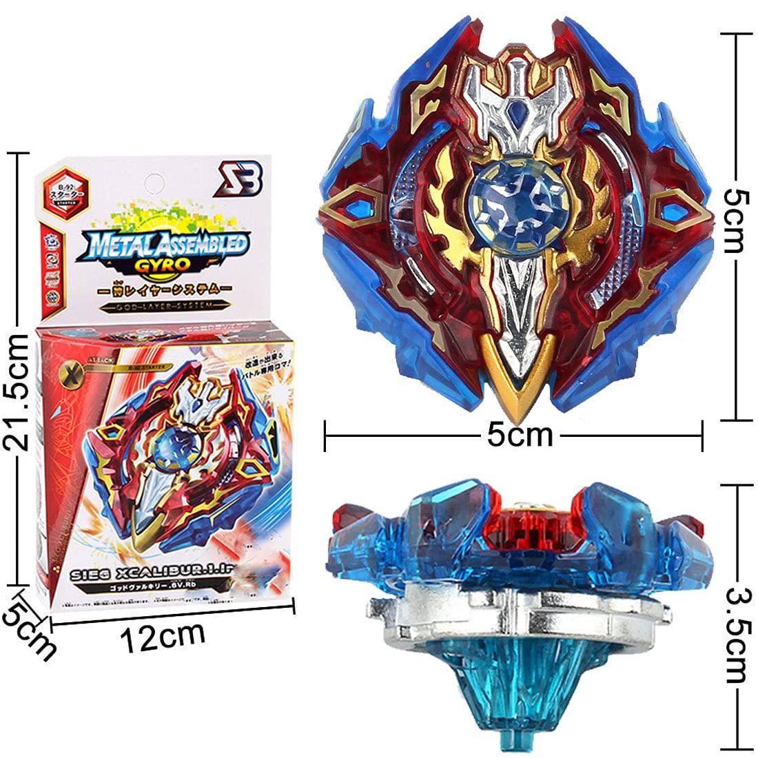 Set De 12 Peonzas De Batalla Burst Con Lanzadores Mejorados Y Caja De Almacenamiento, Material ABS Y Metal, Para Duelos De 2 Jugadores, Regalo Para Niños