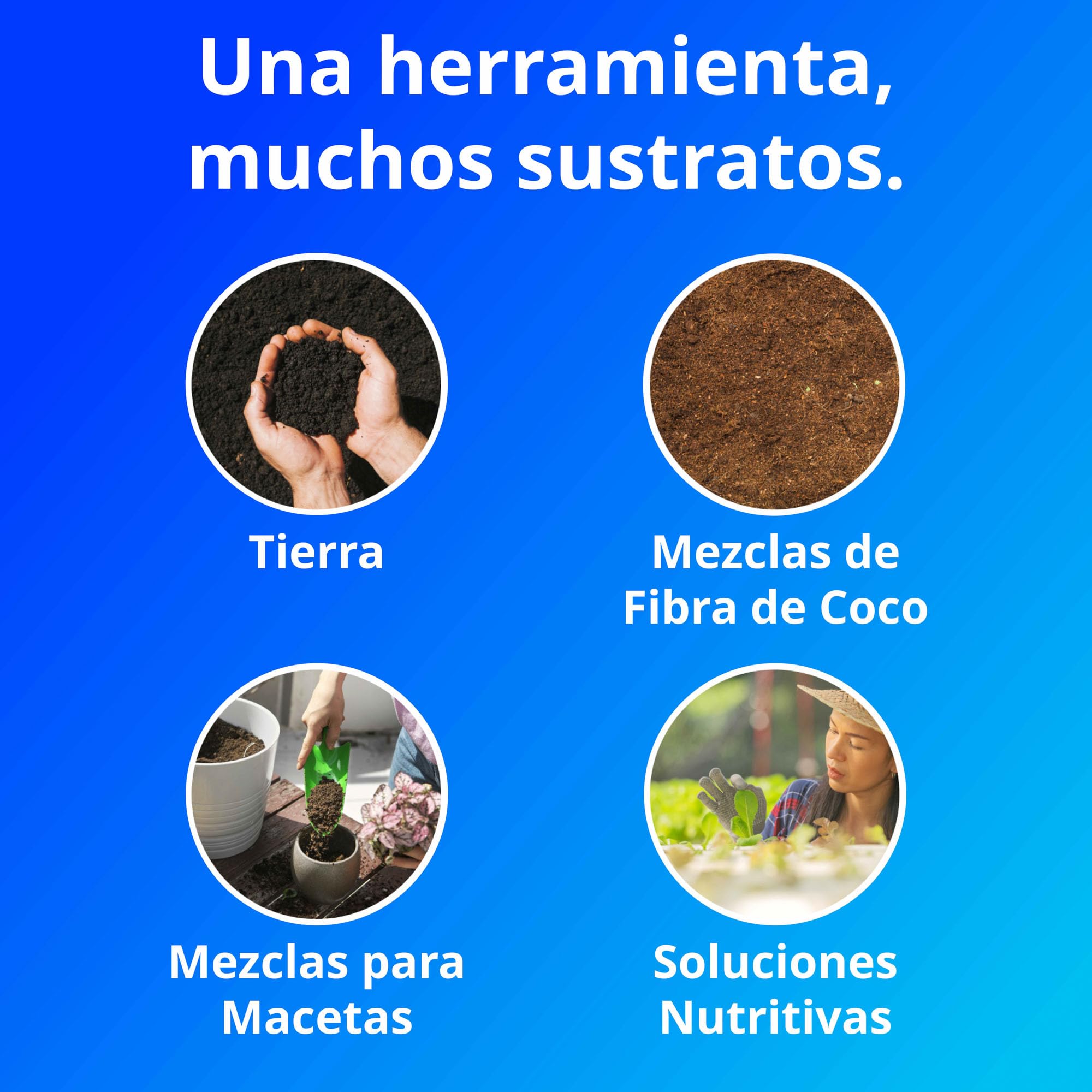 Bluelab METPULSE Pulse Meter - Pruebe la Humedad, la Temperatura y la EC (TDS, ppm) en Suelos de Plantas e hidroponía de Invernadero con Este medidor de Humedad de jardín Digital Bluetooth 3 en 1