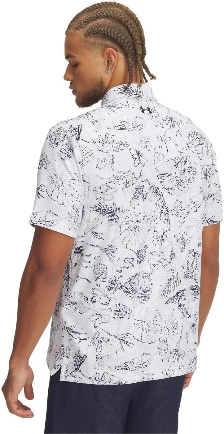 Under Armour Golf Playoff 3.0 Printed Shirt White/Midnight Navy 118