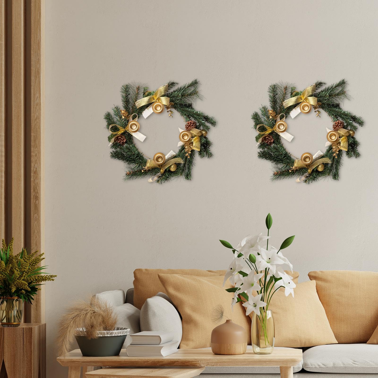 12 PièCes en Bois Floral Cerceau Ensemble Macramé Artisanat Anneaux