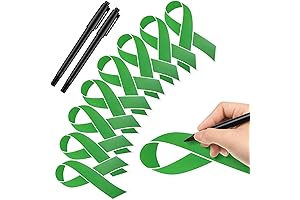 Green Ribbon Cutouts for Awareness Event