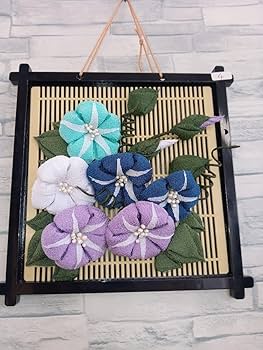 ちりめん細工「朝顔」2個セット他 ちりめん細工 つまみ細工 朝顔2 小物インテリア｜Yahoo!フリマ