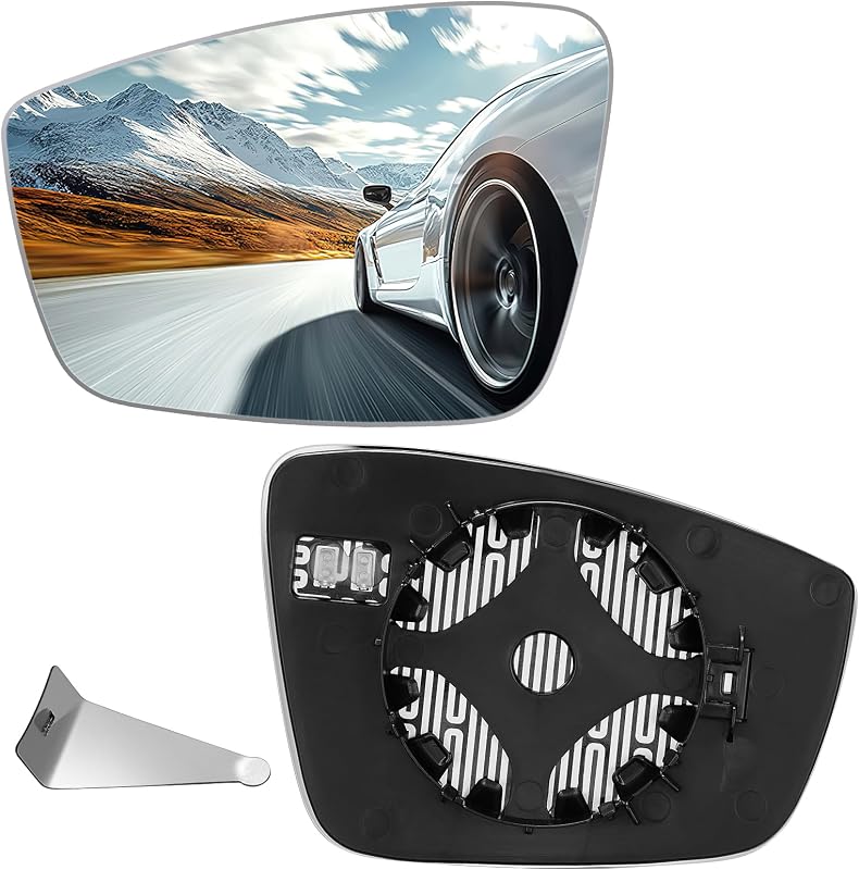 Vidro do retrovisor externo esquerdo convexo com aquecimento SYKRSS para Volkswagen Passat 2012-2015 – 1 unidade