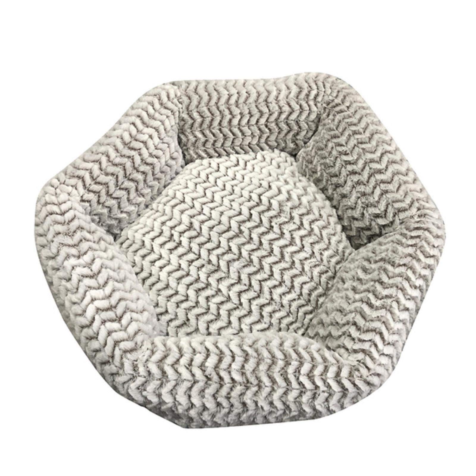 Hexagonal Dog Bed Comfortable Round Kennel Soft Plush Large Dog Warm Winter Sofa Nest