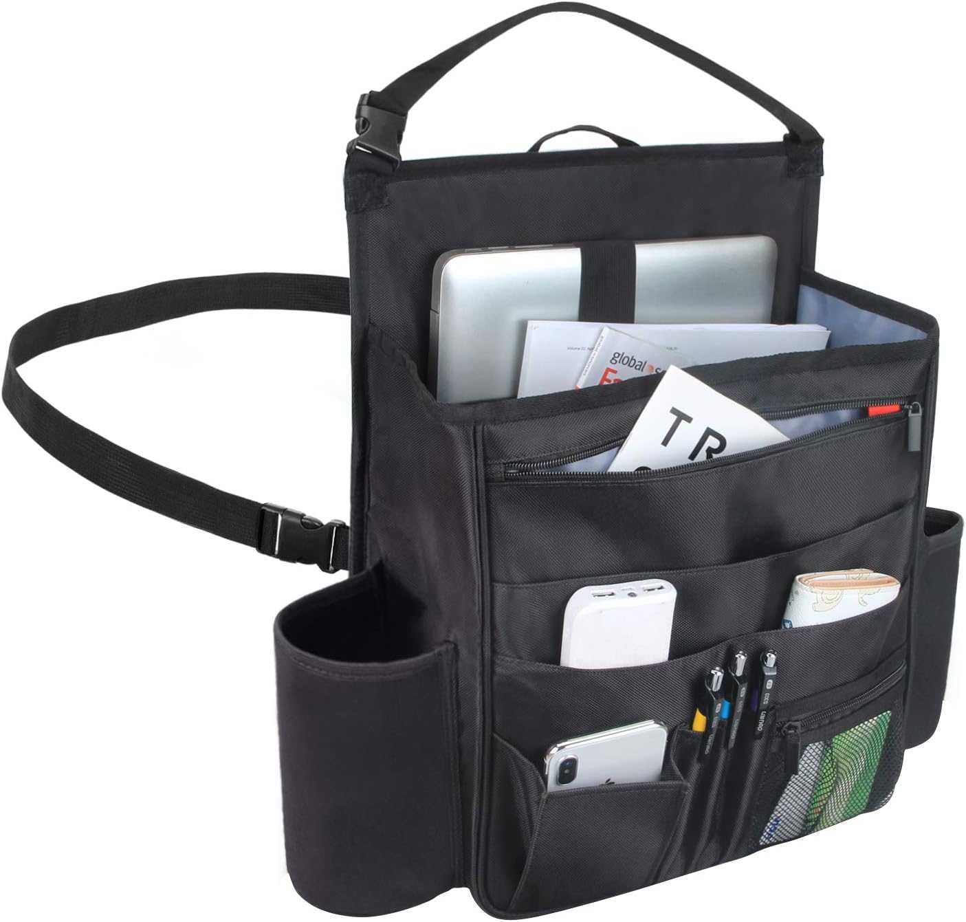 Amazon Luxja 車用収納ポケット 車 助手席 収納 多いポケット 撥水加工 黒 ポケット ケース カバー 車 バイク