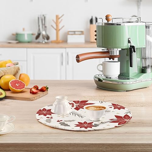 Miniatura 6 de Juego de ollas de Pascua de Navidad color blanco y rojo, juego de salvamanteles para ollas y sartenes calientes, juego de agarraderas para olla