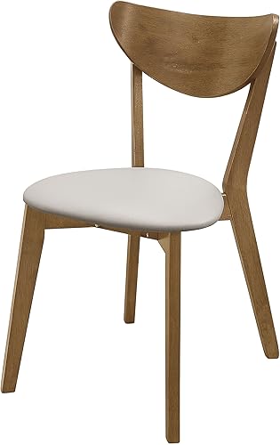 Miniatura 6 de Silla Bentwood para comedor con cojín y asiento tapizados, diseño escandinavo moderno de mediado de siglo, por Coaster Home Furnishings, (juego de 2)