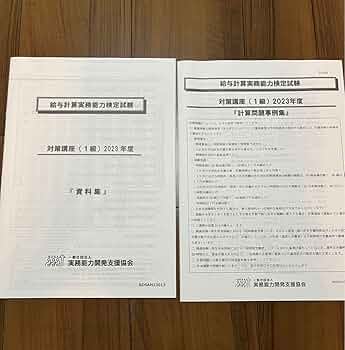 Amazon.co.jp: 給与計算実務能力検定 1級 2023年 参考書 対策講座 過去
