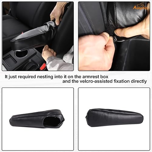 Miniatura 10 de Aunginsy Fundas para reposabrazos de asiento para Toyot FJ Cruiser 2007-2021, par de fundas de cojín para reposabrazos laterales de asiento