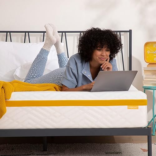 Miniatura 7 de Simmons - Colchón de espuma viscoelástica de gel 10pulgadas tamaño Twin sensación media aislamiento de movimiento cubierta que absorbe la humedad