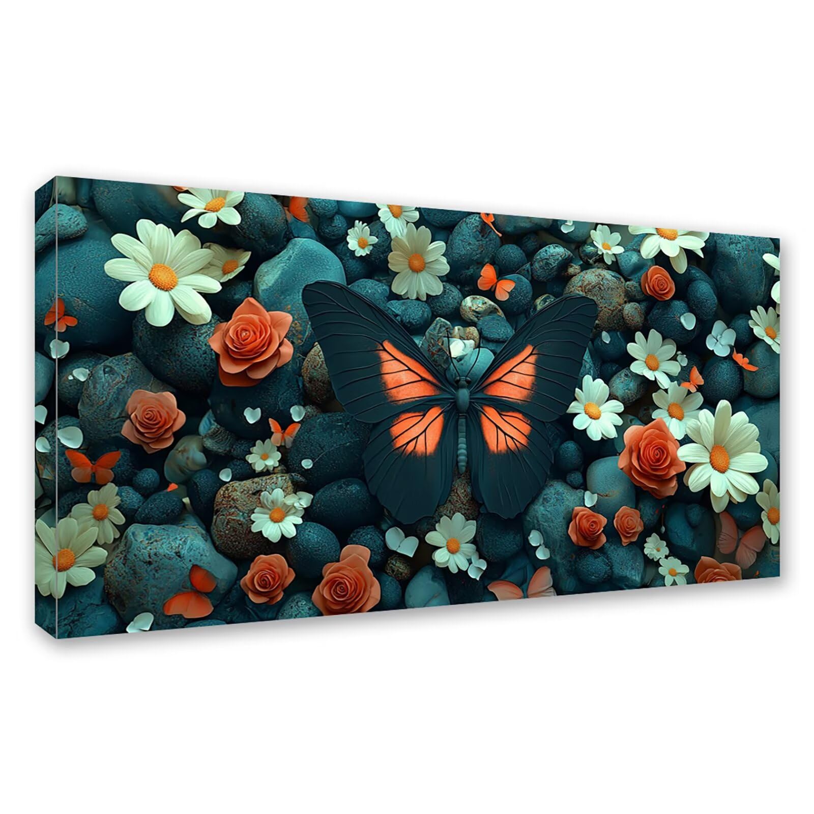 Diamond Painting Grande 200x100cm Flor Diamond Painting Adultos, DIY Mariposa Pintura de Diamante Manualidades Adultos, 5D Cuadrado Rhinestone Bordado Punto de Cruz Art para Home Decoration 0J-899
