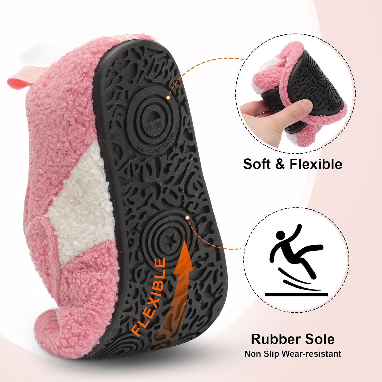 BARERUN Women Slippers Adjustable Wide Diabetic House Slippers for Women Soft-Lightweight House Shoes with Rubber Sole Indoor/Outdoor - Image 5