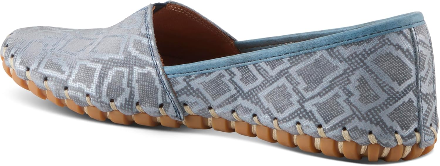 Spring Step Women's KATHALETA-GLO Slip-On Shoes - Premium Leather, Arch Support, Removable Insoles, Made in Turkey Blue EU 37 / US 6.5-7 - Image 9