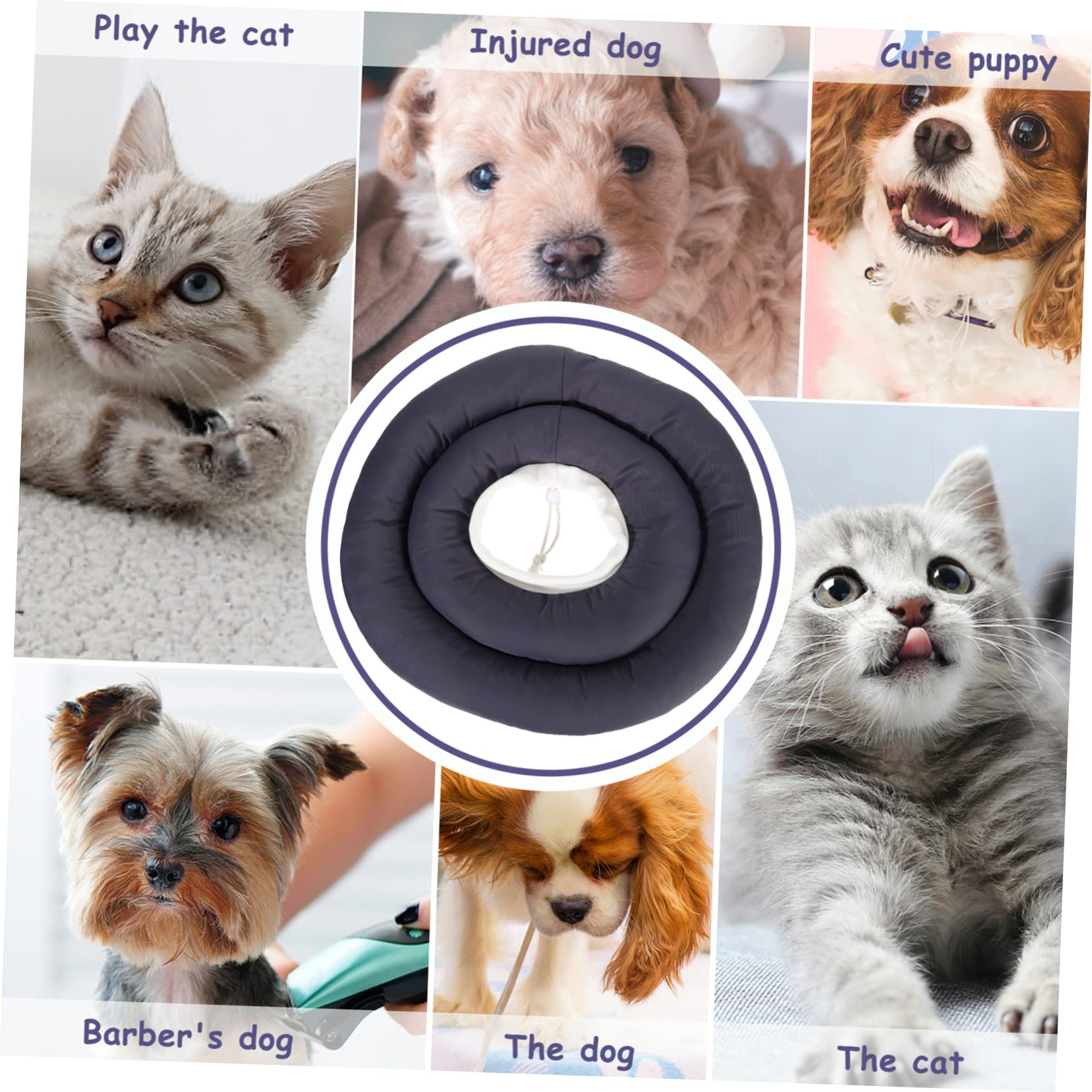 Toddmomy 2piezas Collar Protector para Mascotas Collar De Recuperación para Gatos y Perros Evita Lamer Heridas Confortable