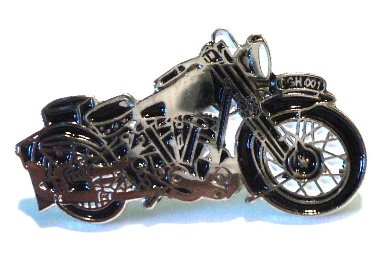 Brough Superior Classic 1960's Biker Rocker Metal Motorcycle Enamel Badge