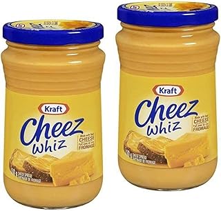Kraft Cheez Whiz 450g - 2 Pack - Original - Made with Real Cheese - Imported from Canada