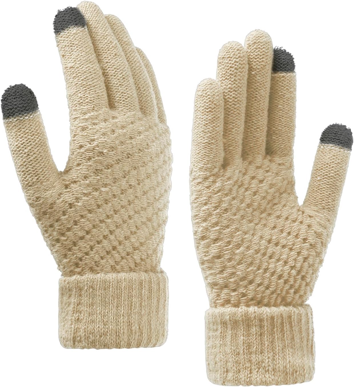 Women Winter Ear Muffs Gloves Set Girls Fluffy Earmuffs Cold Weather Faux Fur Ear Warmers Touch Screen Gloves - Image 6