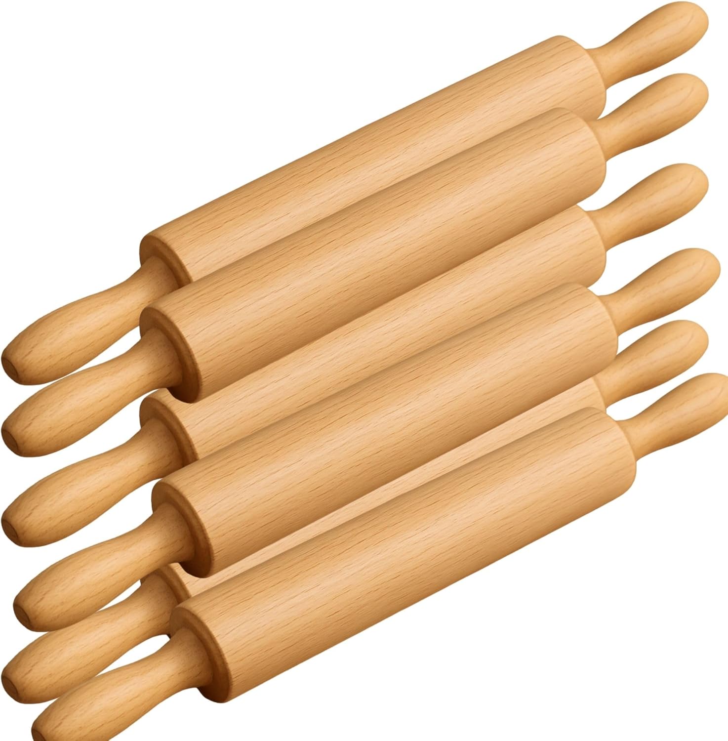 Rolling Pin for Baking Pizza Dough Non-Stick Dough Roller with Handles 18 Inches Long Baking Rolling Pin for Pizza, Fondant, Crust, Cookie & More