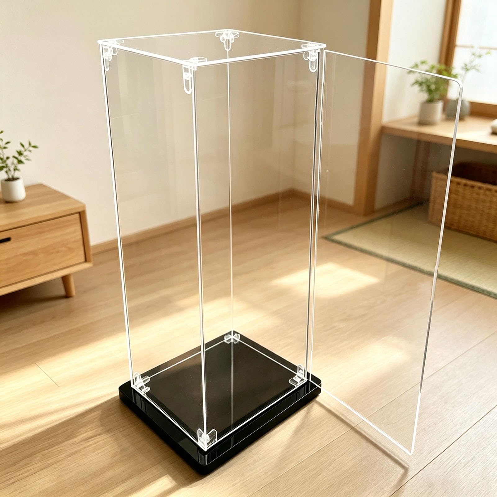 Vetrina Acrilico Vetrina Acrilico Trasparente Porta Vetrina Organizzatore Personalizzabile | 13 23 28 33 38 43 48Cm Scatola Contenitore Verticale Rimovibile per Figure, Trofei(35x38xH45cm/14x15x18in)