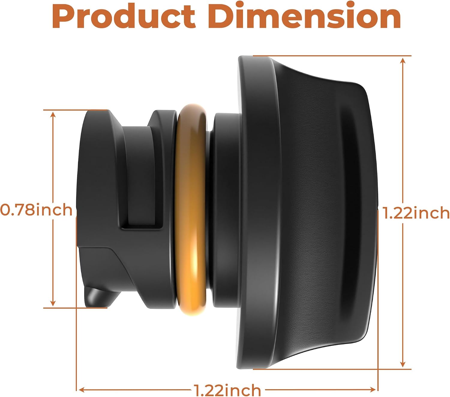 FC256 Engine Oil Filler Cap Compatible with GM Equipment,Twist-On Design- Replaces OEM #25192632- Black Rubber/Plastic