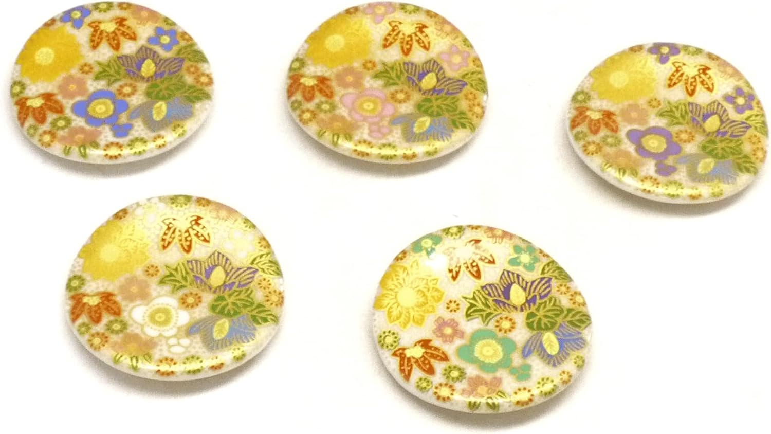 Kutani japanese porcelain【Chopsticks Rest】Set of 5 hanazume（gold flower）