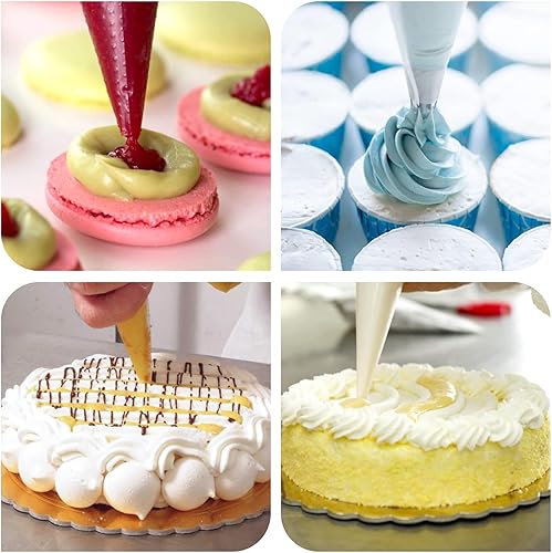 Miniatura 7 de 100 bolsas gruesas para pastelería, bolsas de decoración desechables de 20 pulgadas, bolsas de glaseado antiestallido para cupcakes, galletas y